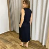 Vestido Longo sem Bojo de Malha com Bolsos Preto - Fernanda Ramos Store