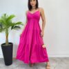 Vestido Longuete Jade sem Bojo com Lastex e Alça Regulável Pink - Fernanda Ramos Store