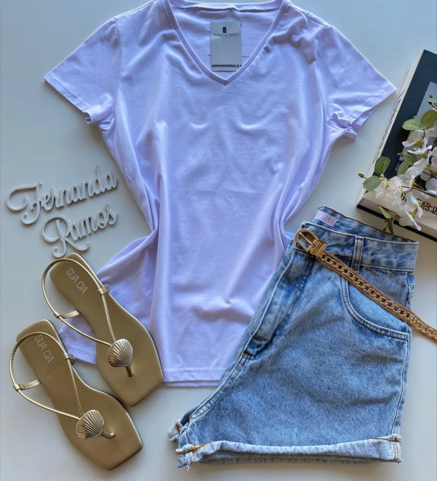 Blusa Júlia Feminina Malwee Branca 7400 - Fernanda Ramos Store