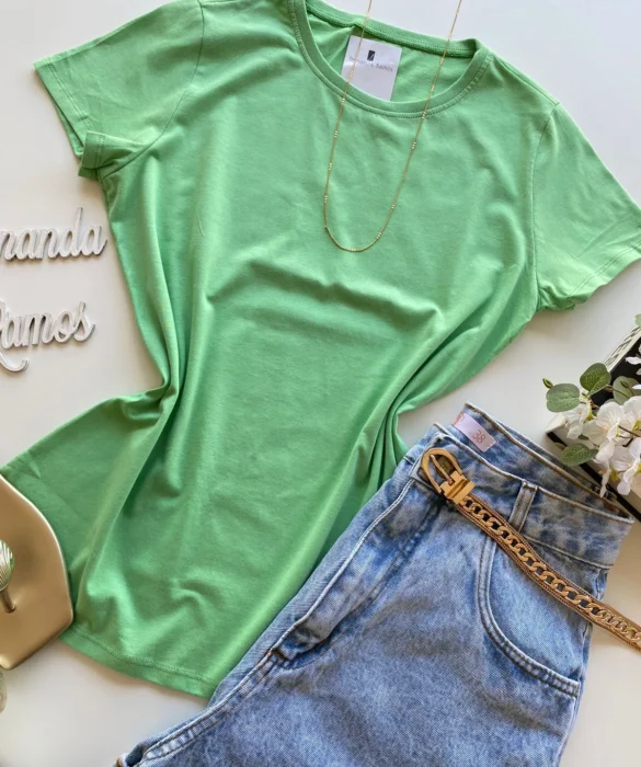 Blusa Rose Feminina Malwee Verde Gola U - Fernanda Ramos Store