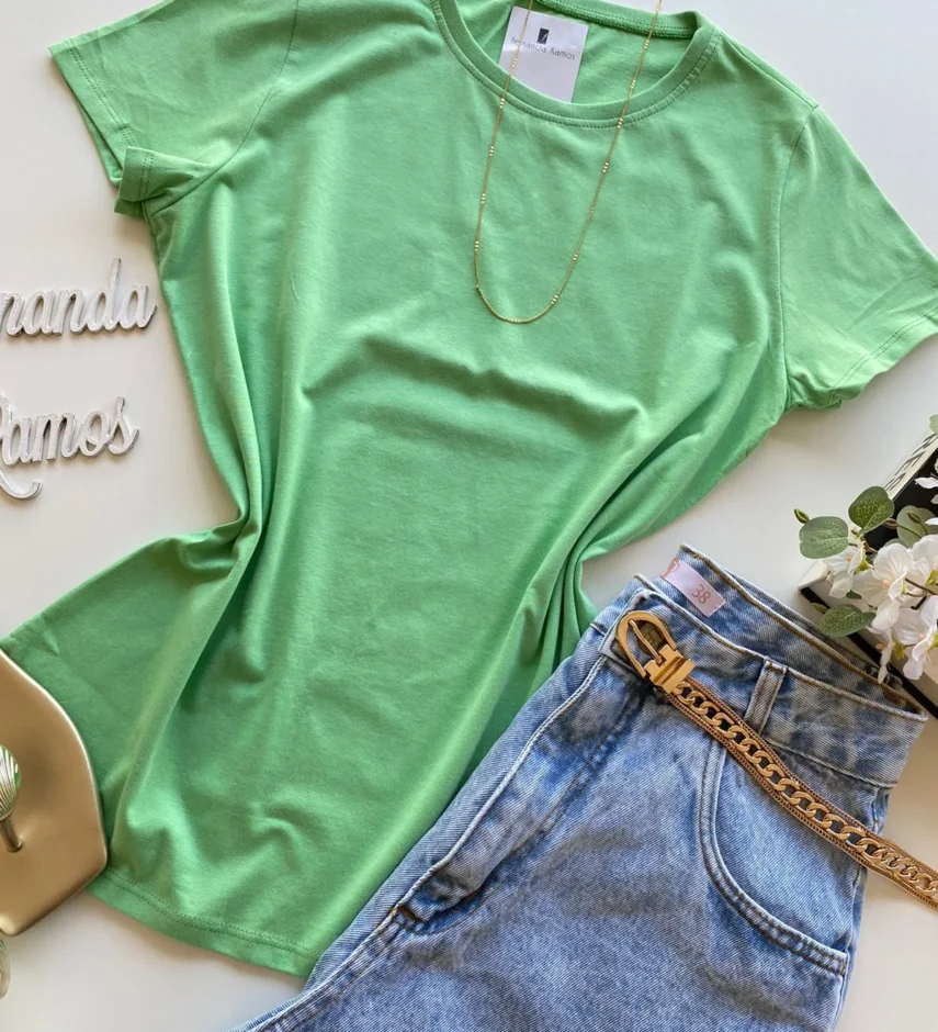 Blusa Rose Feminina Malwee Verde Gola U - Fernanda Ramos Store