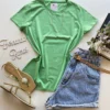 Blusa Rose Feminina Malwee Verde Gola U - Fernanda Ramos Store