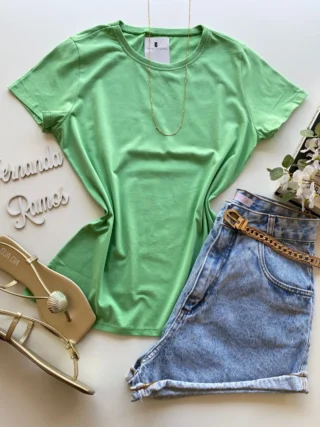 Blusa Rose Feminina Malwee Verde Gola U - Fernanda Ramos Store