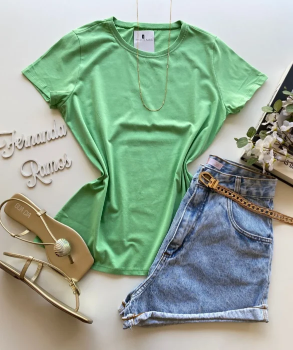 Blusa Rose Feminina Malwee Verde Gola U - Fernanda Ramos Store