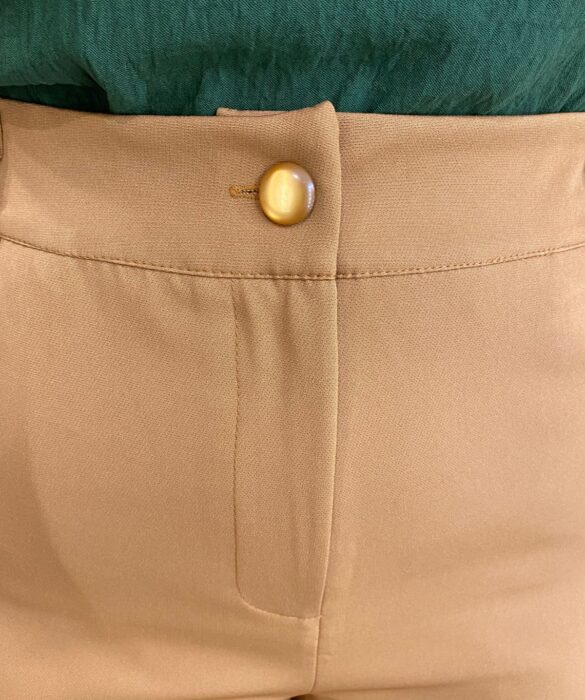 Calça Feminina Pantalona Maya Alfaiataria Caramelo - Fernanda Ramos Store