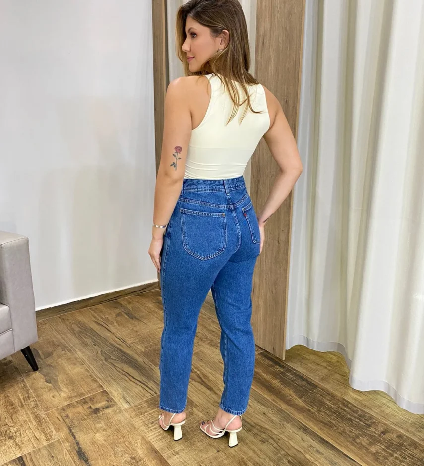 Calça Jeans Feminina Mom Alicia 016317 - Fernanda Ramos Store