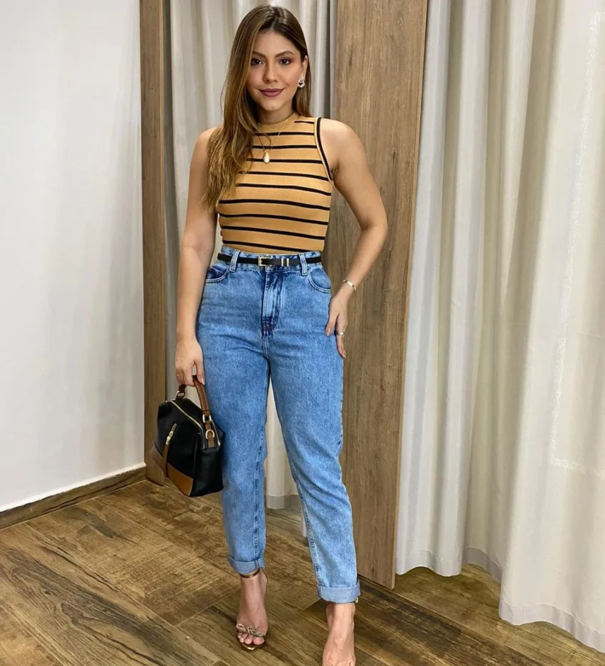 Calça Jeans Feminina Mom Fernanda 015733 - Fernanda Ramos Store