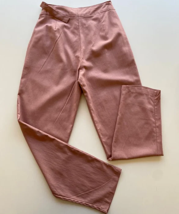 Calça Nala Social Feminina Skinny Viscolinho Rosé - Fernanda Ramos Store