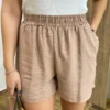 Conjunto Feminino Viscolinho Camisa Manga 3/4 e Short Terra - Fernanda Ramos Store