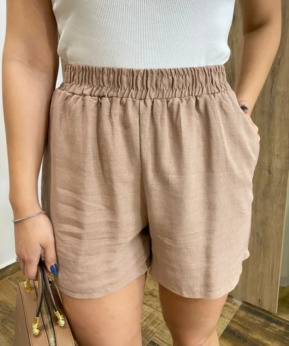 Conjunto Feminino Viscolinho Camisa Manga 3/4 e Short Terra - Fernanda Ramos Store