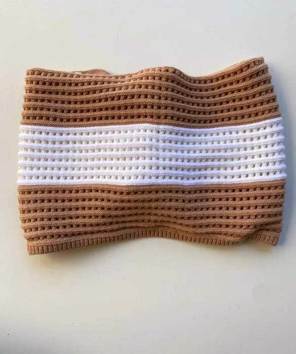 Cropped Feminino Tricot com Detalhe de Nó - Fernanda Ramos Store