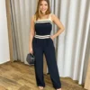 Macacão Anika Longo Feminino com Bojo Preto - Fernanda Ramos Store