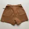 Short Social Feminino Alfaiataria com Cinto Bege Escuro - Fernanda Ramos Store