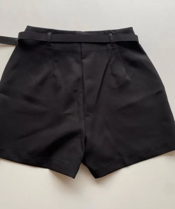 Short Social Feminino Alfaiataria com Cinto Preto - Fernanda Ramos Store