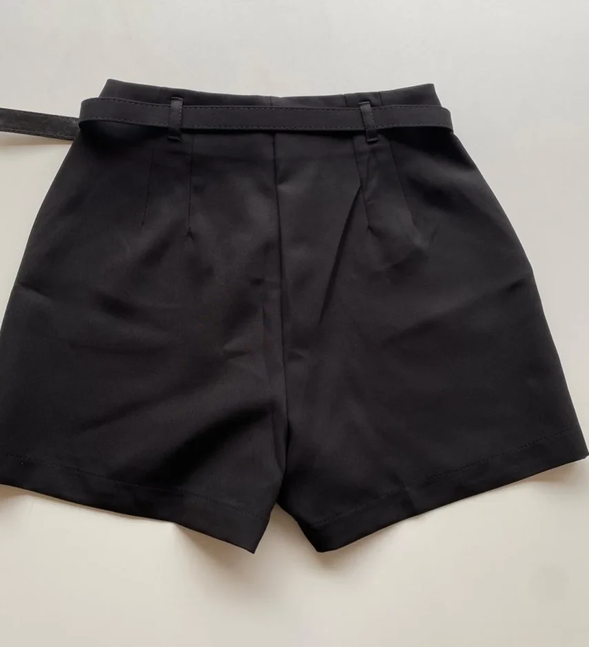 Short Social Feminino Alfaiataria com Cinto Preto - Fernanda Ramos Store