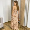 Vestido Ana Longo sem Bojo com Amarração no Pescoço Rose - Fernanda Ramos Store