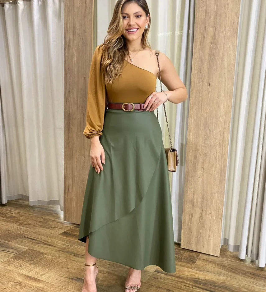 Body Feminino Júlia com Bojo Caramelo sem Fecho - Fernanda Ramos Store