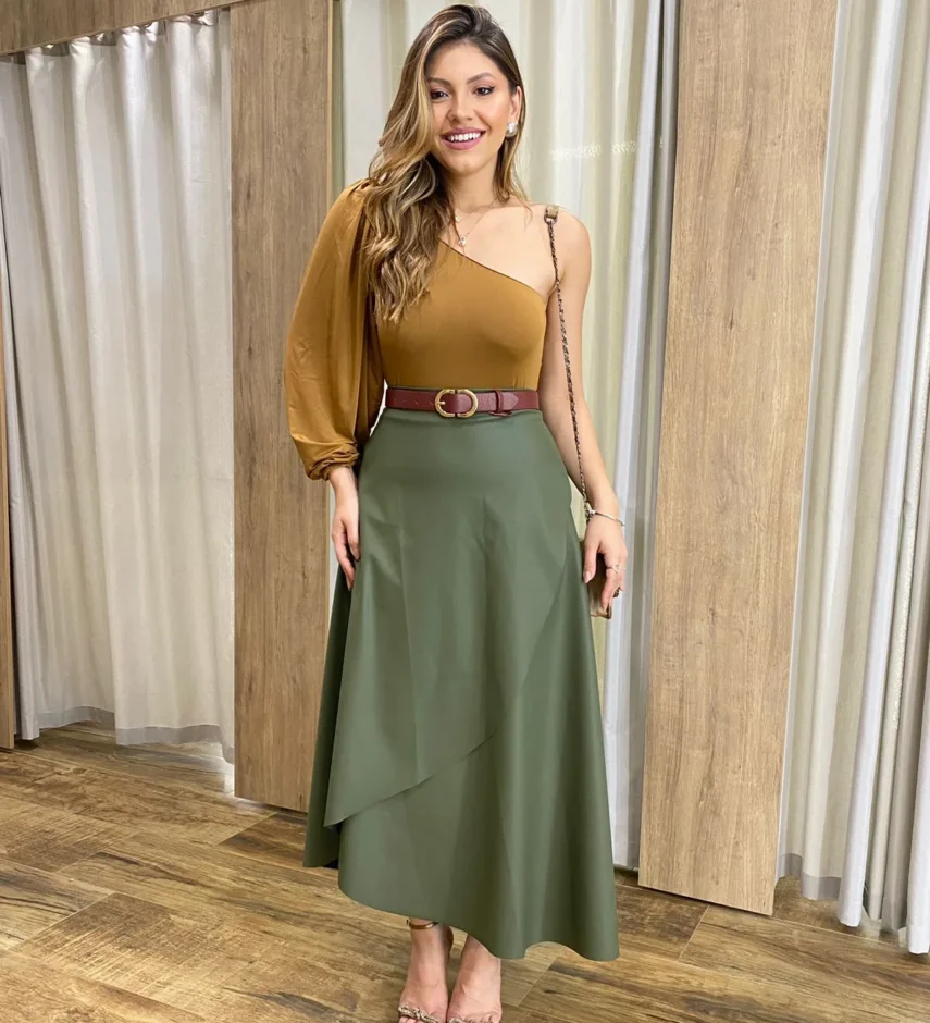 Body Feminino Júlia com Bojo Caramelo sem Fecho - Fernanda Ramos Store
