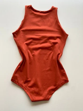 Body Feminino Regata sem Bojo Poliamida Terracota Escuro - Fernanda Ramos Store