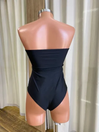 Body Feminino Tomara Que Caia com Bojo Preto - Fernanda Ramos Store