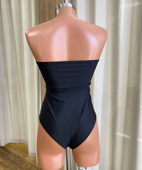 Body Feminino Tomara Que Caia com Bojo Preto - Fernanda Ramos Store