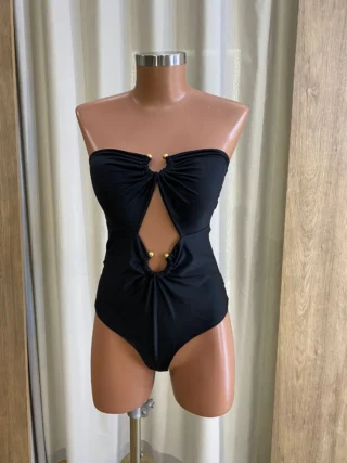 Body Feminino Tomara Que Caia com Bojo Preto - Fernanda Ramos Store