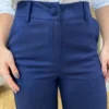 Calça Feminina Pantalona Bia Viscolinho Azul Marinho - Fernanda Ramos Store