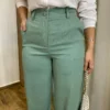 Calça Feminina Pantalona Bia Viscolinho Verde Menta - Fernanda Ramos Store