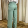 Calça Feminina Pantalona Bia Viscolinho Verde Menta - Fernanda Ramos Store