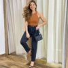 Calça Jeans Feminina Mom Stella Preta - Fernanda Ramos Store