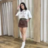 Cropped Feminino sem Bojo Off White Wild West Country - Fernanda Ramos Store