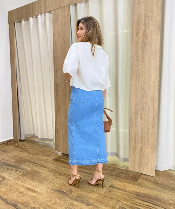 Cropped Feminino sem Bojo Off White Wild West Country - Fernanda Ramos Store