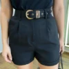 Short Feminino Social Alfaiataria Carol com Cinto Preto - Fernanda Ramos Store