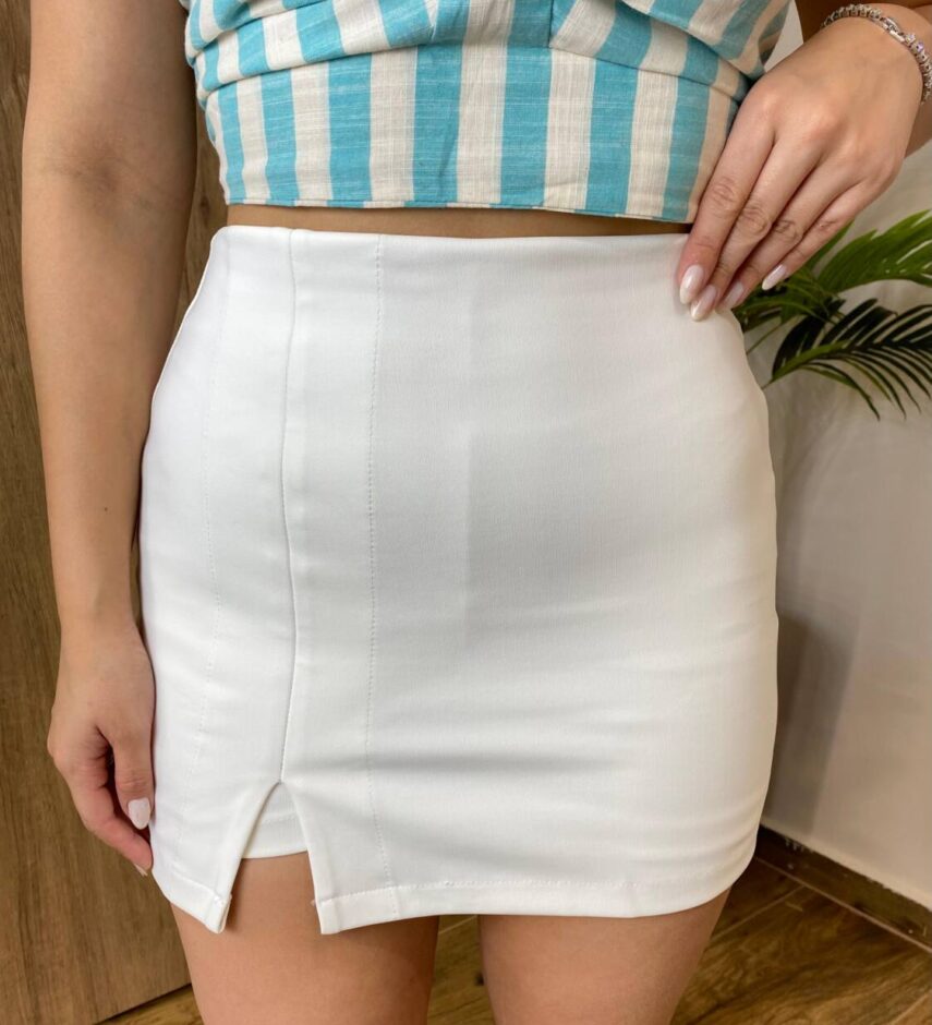 Short Saia Feminino Poliamida Luiza Branco - Fernanda Ramos Store