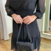 Vestido Curto Manga Longa sem Bojo de Tule Preto - Fernanda Ramos Store