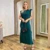 Vestido Longo Muscle sem Bojo de Malha Verde - Fernanda Ramos Store