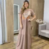 Vestido Longo sem Bojo de Malha Coração Tropical Terra - Fernanda Ramos Store