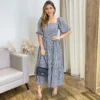Vestido Midi Alana sem Bojo Manga Princesa Xadrez Preto - Fernanda Ramos Store