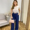 Blusa Feminina Lívia com Detalhe na Manga Nude - Fernanda Ramos Store