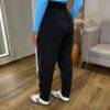 Calça Feminina Jogger com Elástico Liocel Preta 015654 - Fernanda Ramos Store