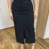 Conjunto Feminino Ana Cropped sem Bojo e Saia Longa Preto - Fernanda Ramos Store