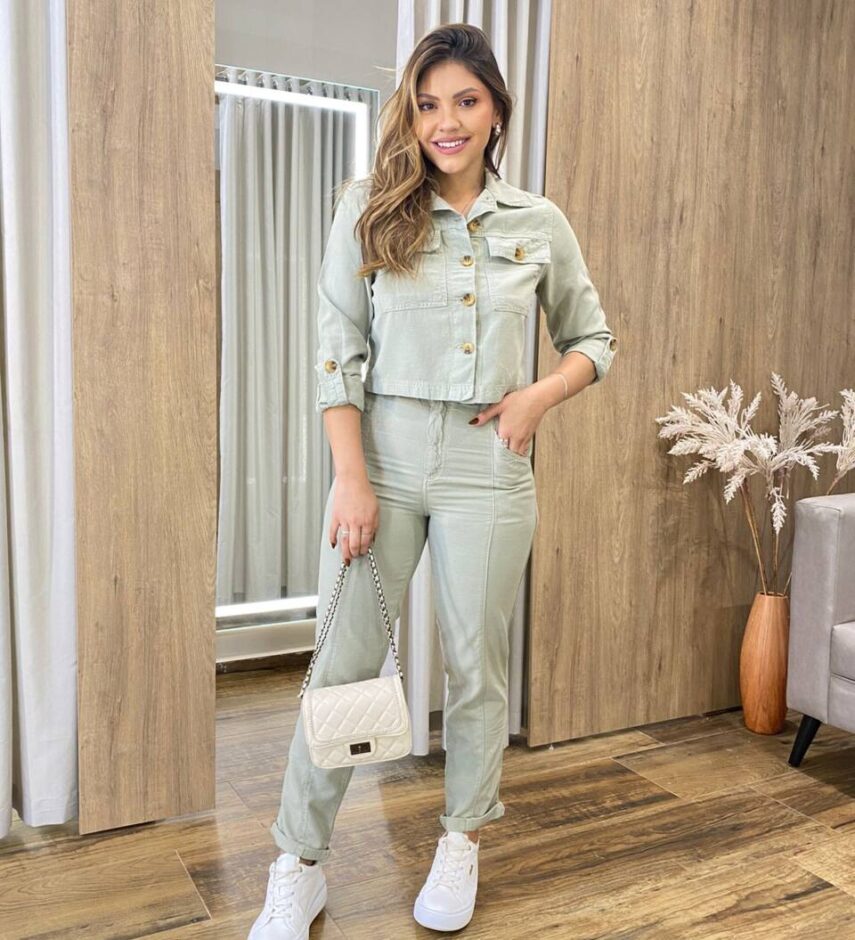 Jaqueta Feminina Liocel Olívia Verde Menta 023100 - Fernanda Ramos Store