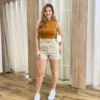 Regata Feminina Canelada Jéssica Caramelo Escuro - Fernanda Ramos Store