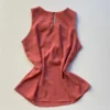 Regata Feminina Crepe Antonella Rosé - Fernanda Ramos Store