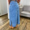 Saia Midi Feminina Suzy com Cinto Jeans - Fernanda Ramos Store