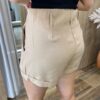 Short Feminino Alfaiataria Lara Bege com Cinto - Fernanda Ramos Store