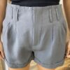 Short Feminino Alfaiataria Lara Cinza com Cinto - Fernanda Ramos Store