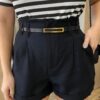 Short Feminino Alfaiataria Lara Preto com Cinto - Fernanda Ramos Store