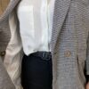 Blazer Feminino Tweed Manga Longa Aurora Preto com Botões Dourados - Fernanda Ramos Store