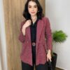 Blazer Feminino Tweed Manga Longa Aurora Vinho com Botões Dourados - Fernanda Ramos Store